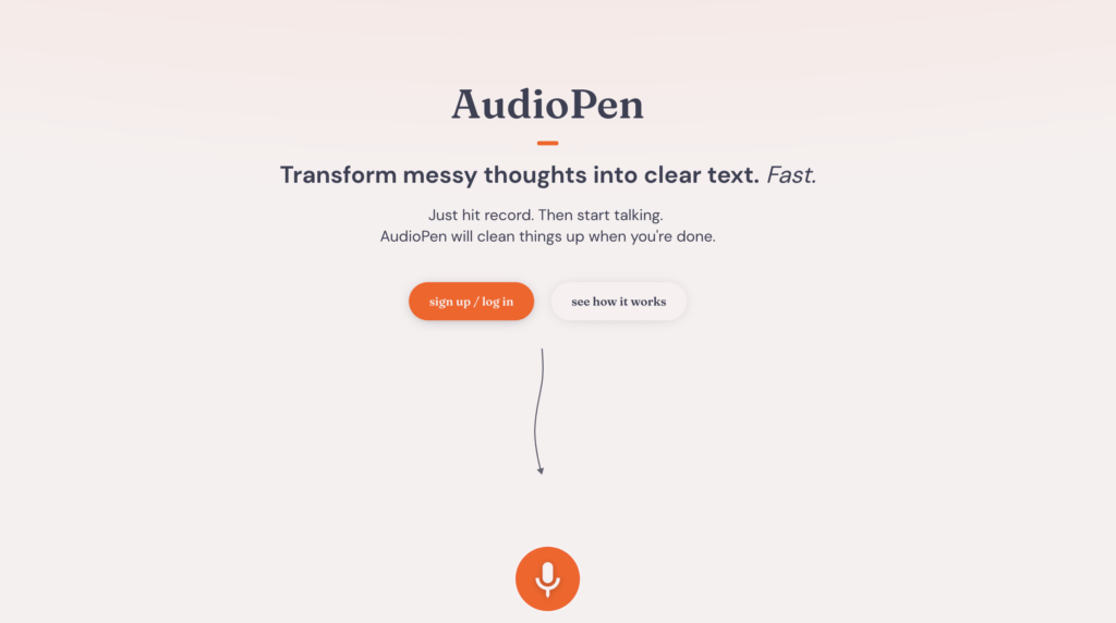 AudioPen AI Voice-to-text