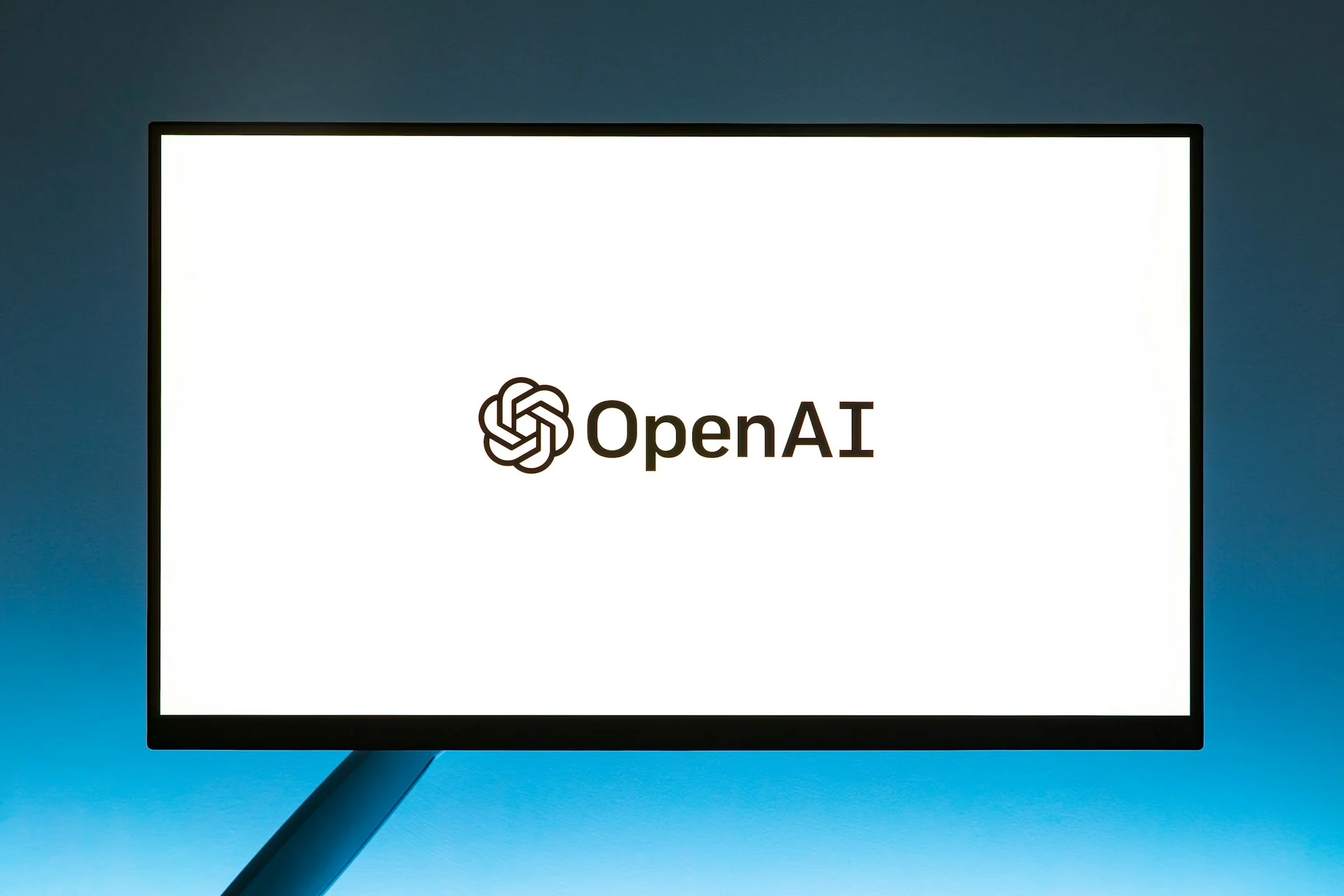 OpenAI Text On A SCreen