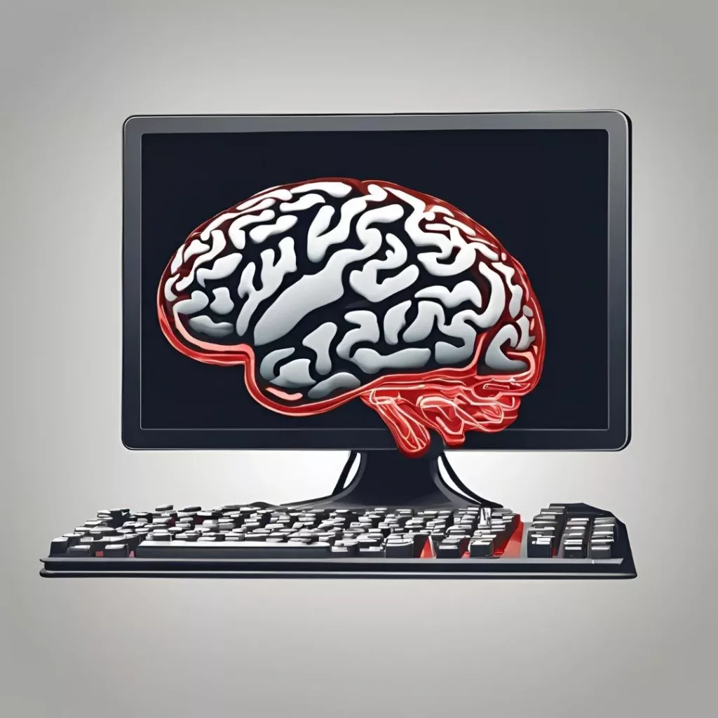 AN AI GENERATED IMAGE OF A BRAIN IN A COMPUTER