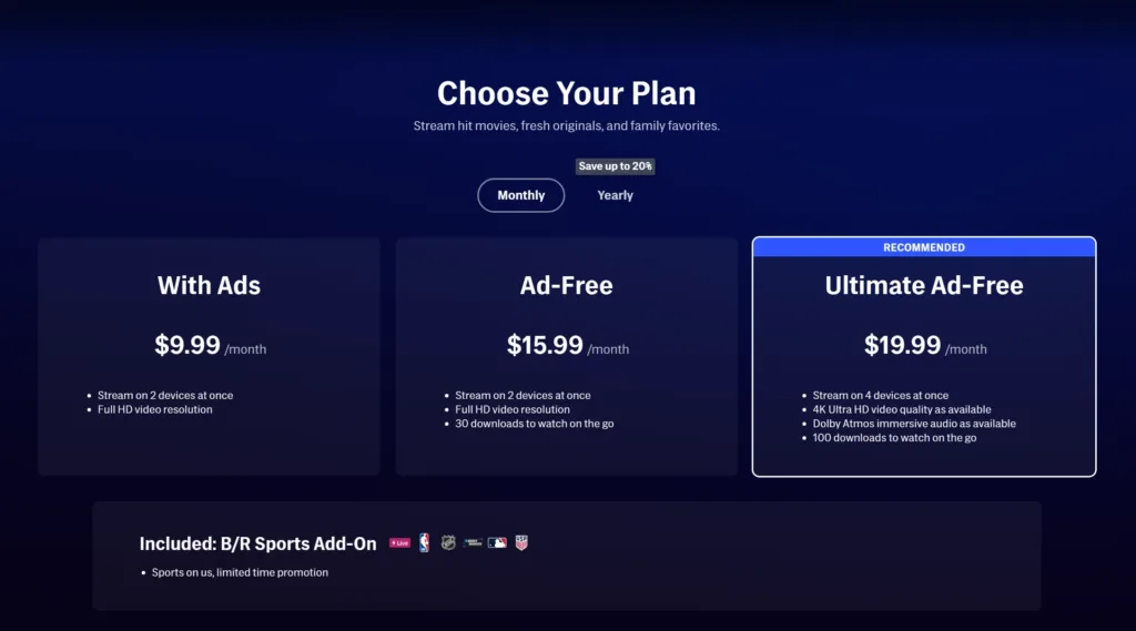 HBO MAX subscription PLANS