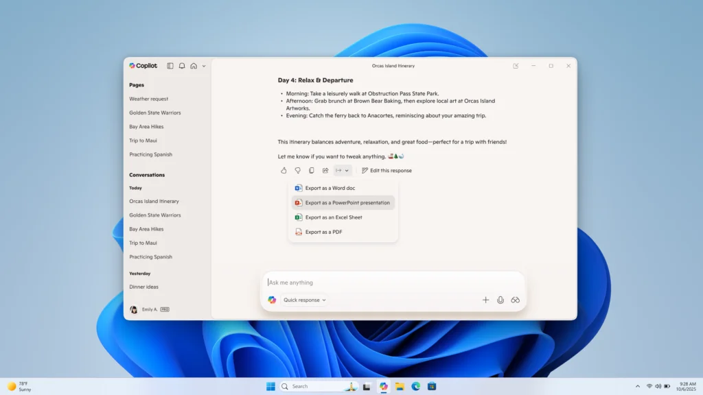 Microsoft’s Copilot on Windows