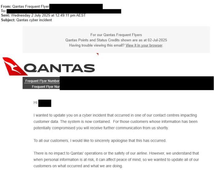 Qantas Data Breach