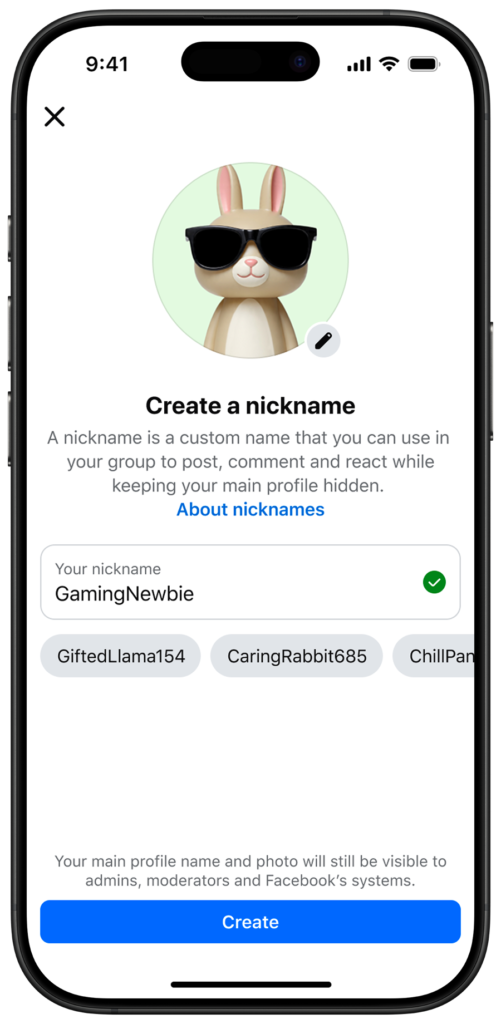 Facebook Nicknames Update