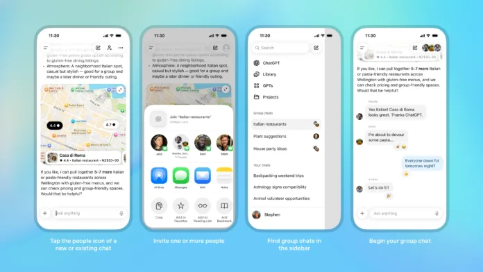 Piloting Group Chats in ChatGPT for Easy Collaboration webp image