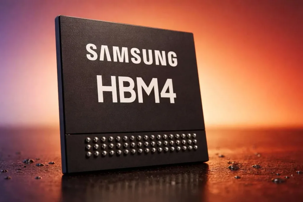 Micron Stock Slips After Samsung Advances Nvidia HBM4 Supply Pla8ns Samsung HBM4 memory chips