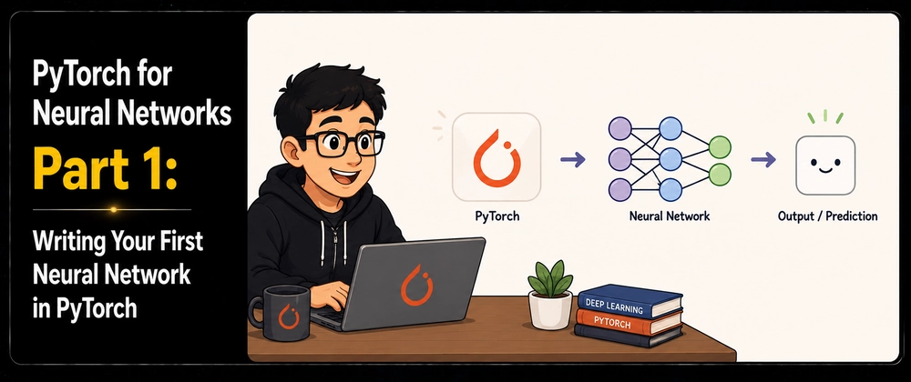 PyTorch Neural Networks: Your Essential First Build Guide Cover image for Pytorch for Neural Networks Part 1: Writing Your First Neural Network in Pytorch