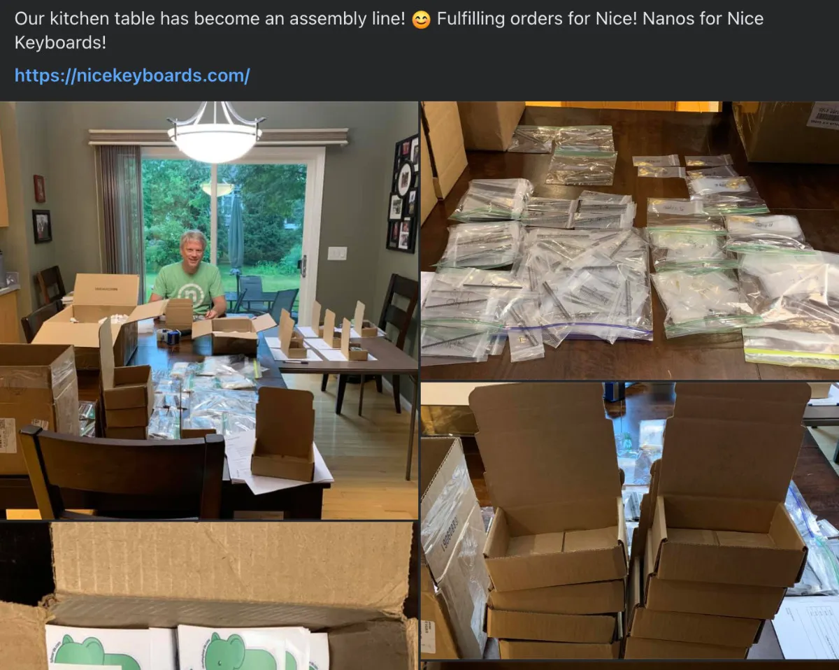 Dorm Room to $1M: The Surprising Story of the nice!nano My mom's facebook post about the process