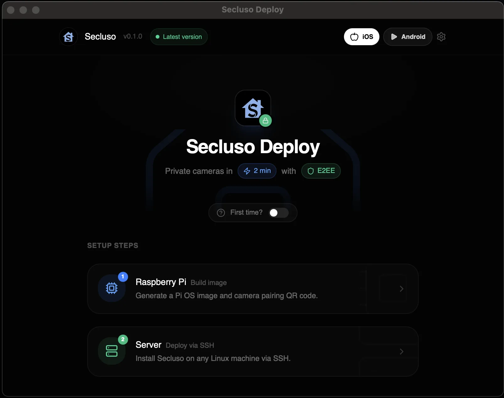Open-Source Home Security Camera System That Skips the Cloud A demo picture of our Secluso Deploy tool