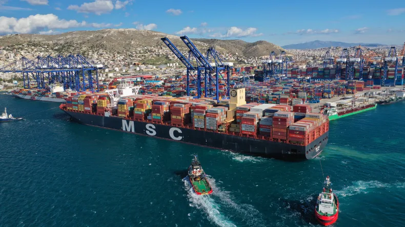 Shocking Rise in Container Shipping Rates as Hormuz Crisis Bites MSC Zoe in Piraeus by adobe