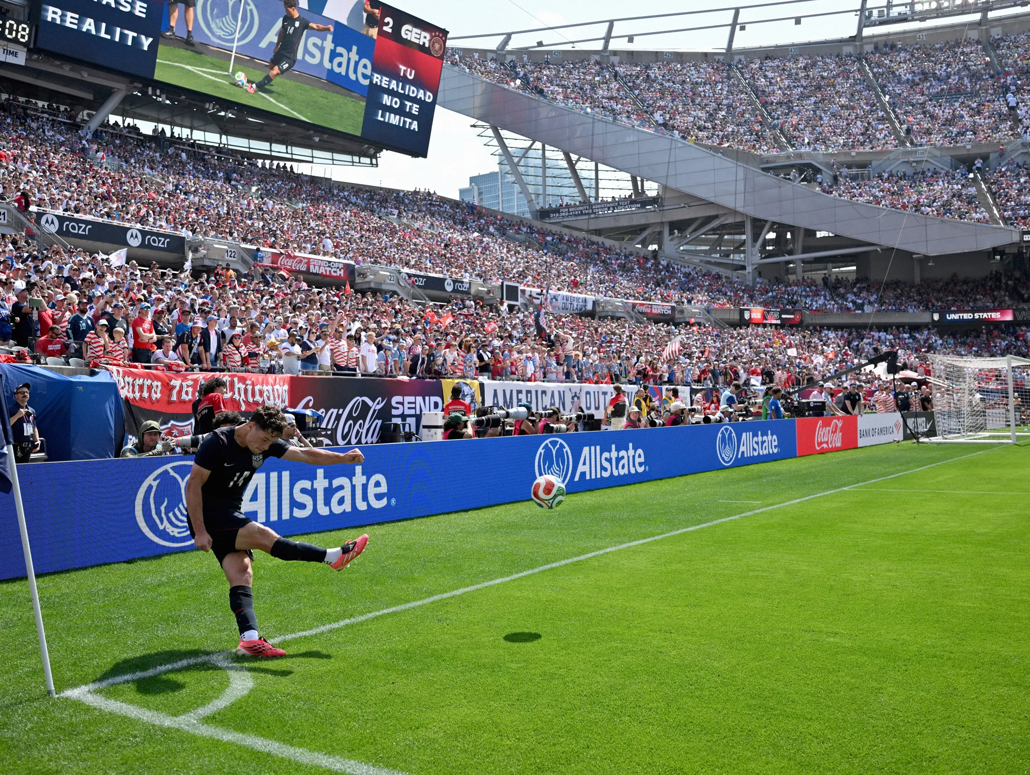 Soccer Ball Bending Explained: The Physics Behind Curved Shots CHICAGO ILLINOIS JUNE 06 Sebastian Berhalter of United States takes a corner kick during the international friendly...