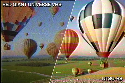 Ntsc-rs Is the Most Powerful Free VHS Emulation Tool Yet analog video emulation — Side-by-side comparison between Red Giant Universe VHS and ntsc-rs