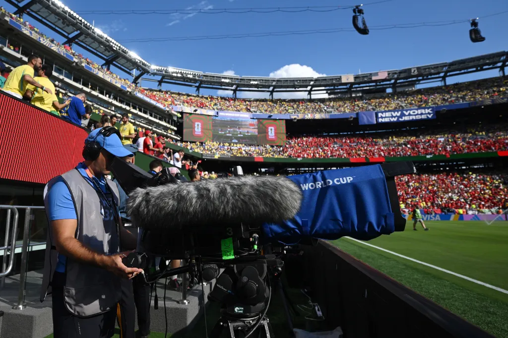 FIFA World Cup TV Stream Bug: A Major Security Failure Explained Cameramen TV during the FIFA World Cup 2026 Group C match between Brazil and Morocco at New York New Jersey Stadium on J