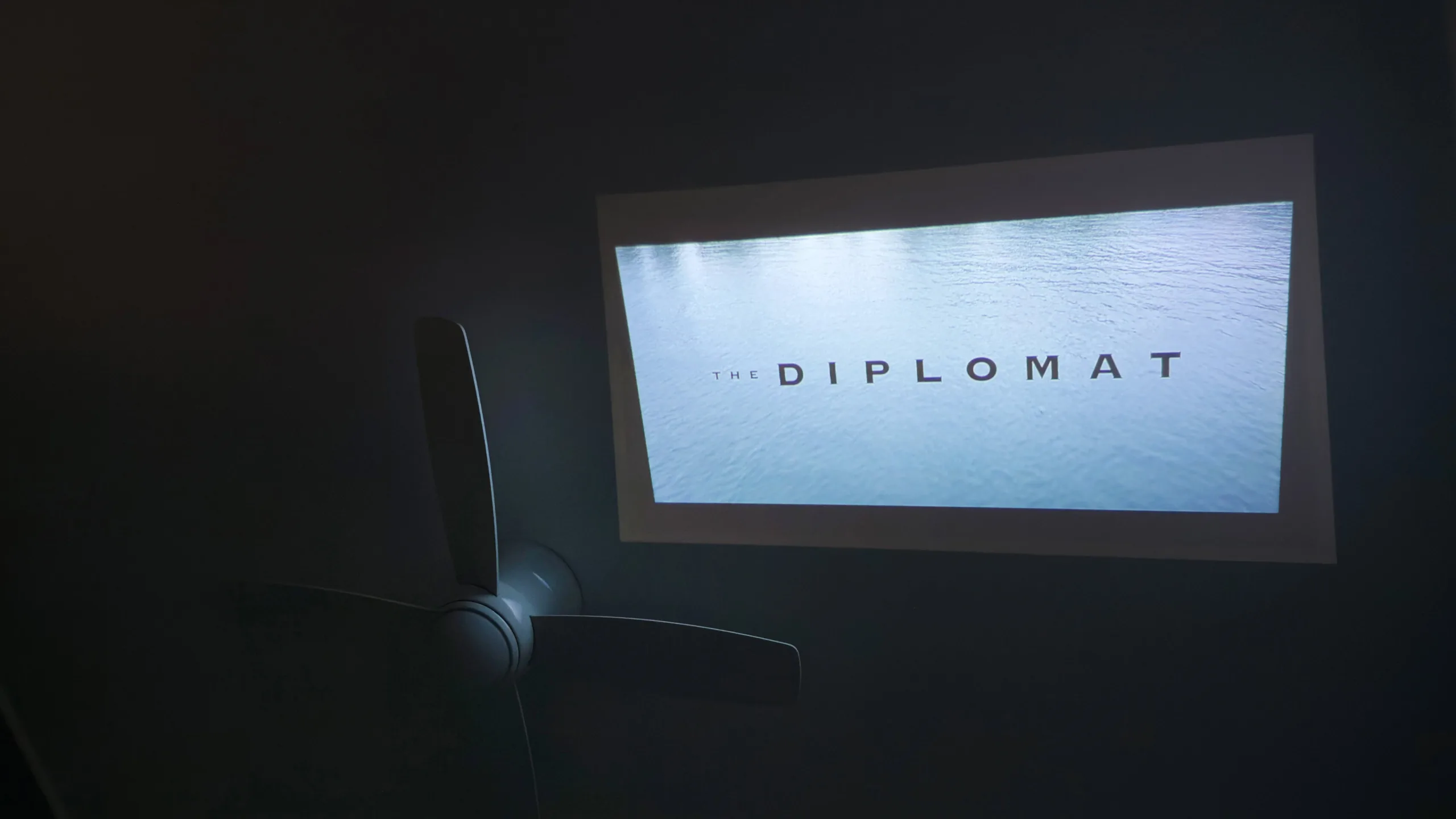 Google TV Projector Review: Why I'd Skip My Next TV Purchase A user watches a Netflix show on the ceiling using the XGIMI Mogo.