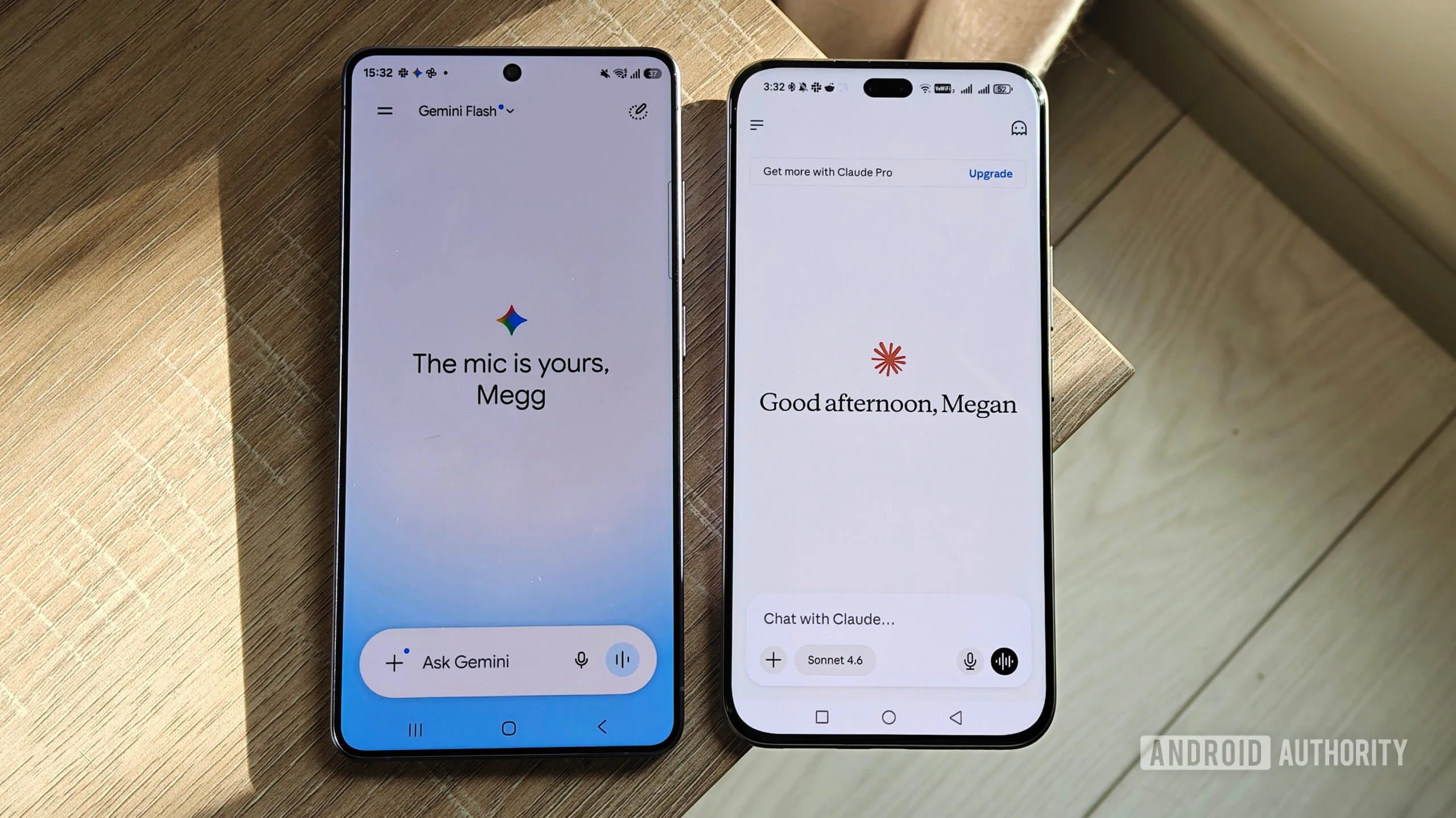 Gemini vs Claude: Google Copies the Wrong Lesson Gemini vs Claude — gemini and claude on two smartphones next to each other