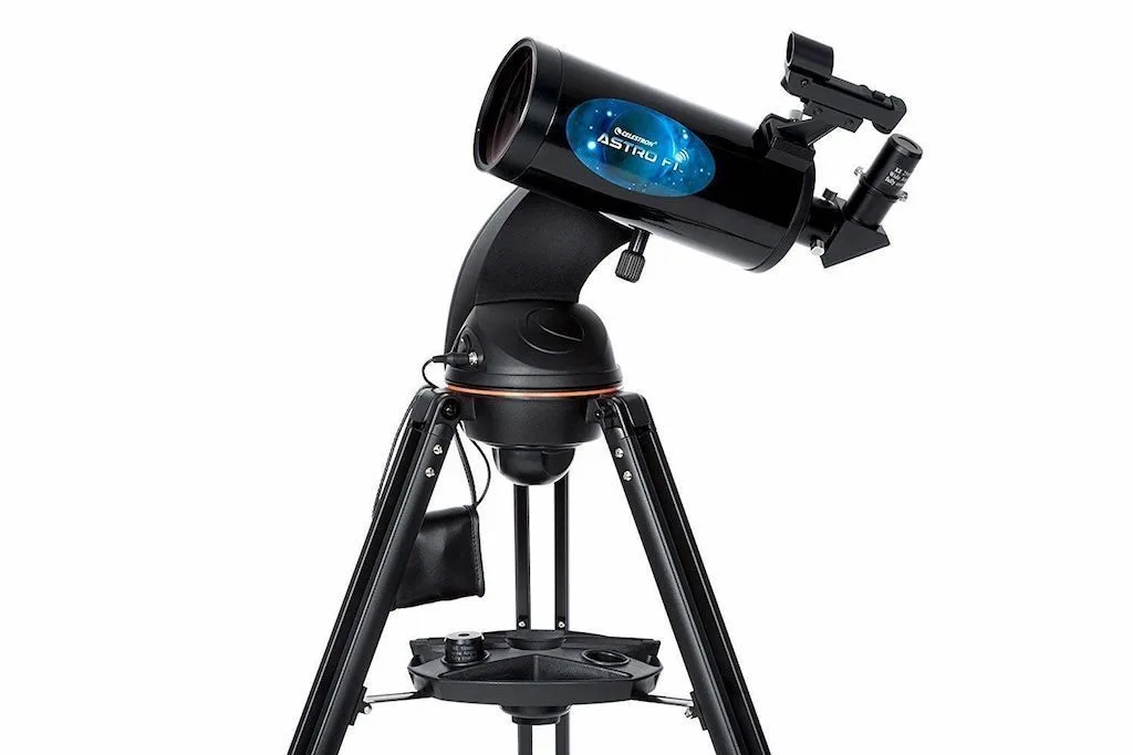 David Brin on Disclosure Day, AI Belief, and Why He's Not Buying the H A Celestron telescope on a white background