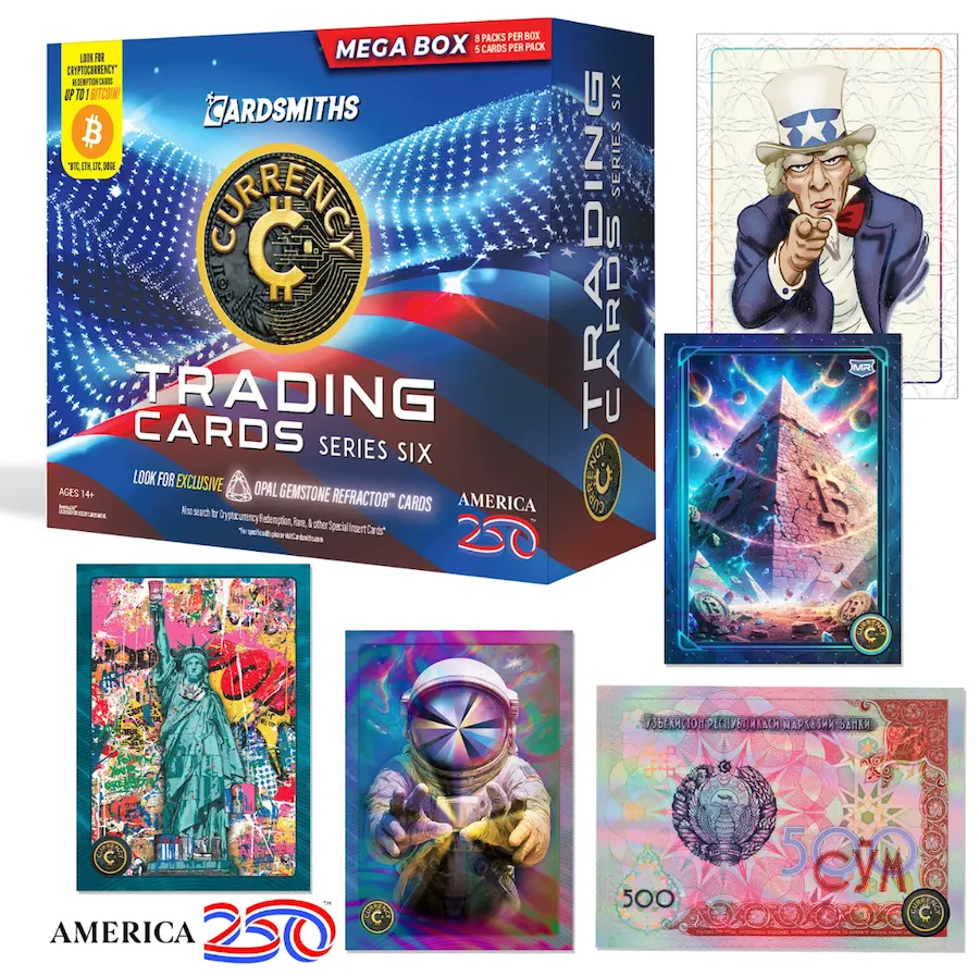 Crypto Trading Cards: Win Bitcoin Inside These $37 Packs Cardsmiths Currency Series 6 trading cards