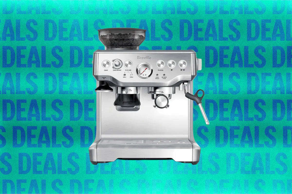 Best Espresso Machine Deals at Prime Day 2026: Breville and Ninja espresso machine deals — Image may contain Cup Device Beverage Coffee and Coffee Cup