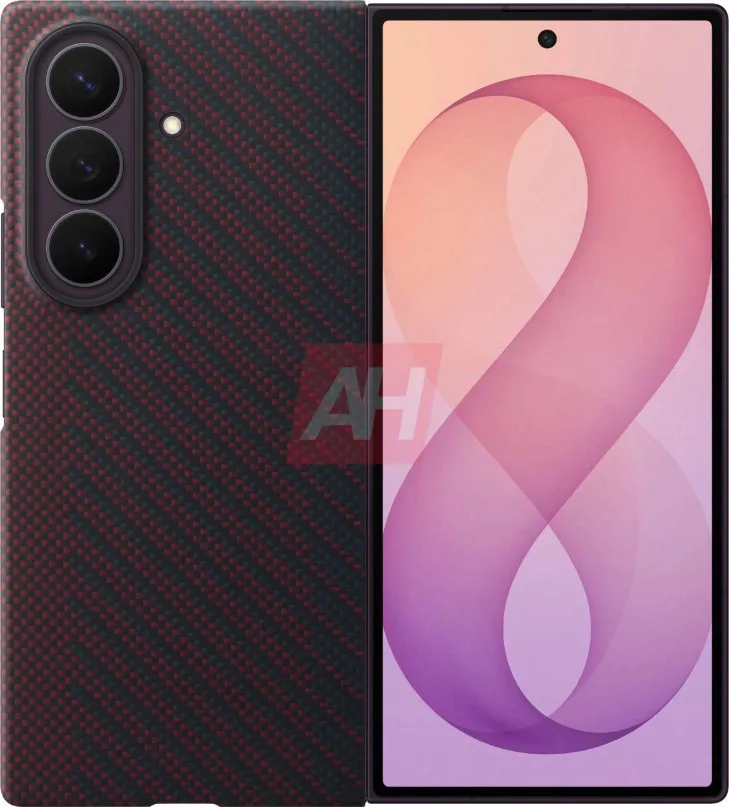 Galaxy Z Fold 8 & Flip 8: Latest Leaked Cases and Official Renders Galaxy Z Fold 8 2026 — Samsung Galaxy Z Fold 8 Ultra red aramid fiber case Android Headlines 1