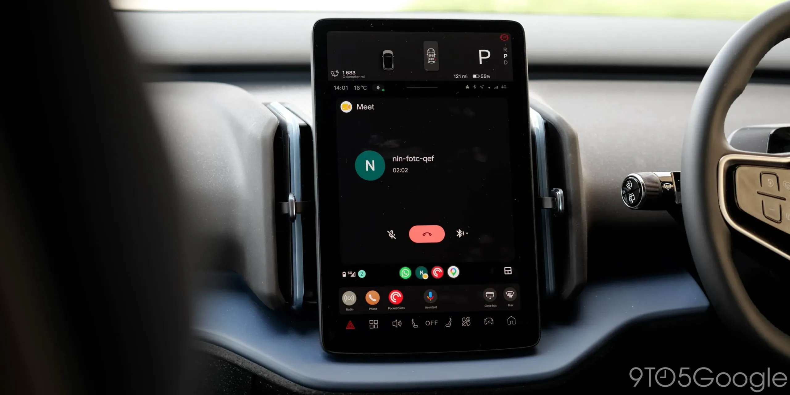 Google Meet for Android Auto Is Now Rolling Out — Here's What's New Google Meet Android Auto call screen