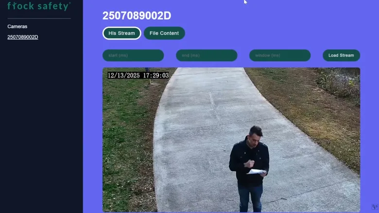 Flock Safety Cameras Track Far More Than License Plates YouTuber Benn Jordan reads a statement from Flock Safety into an exposed Flock Condor camera
