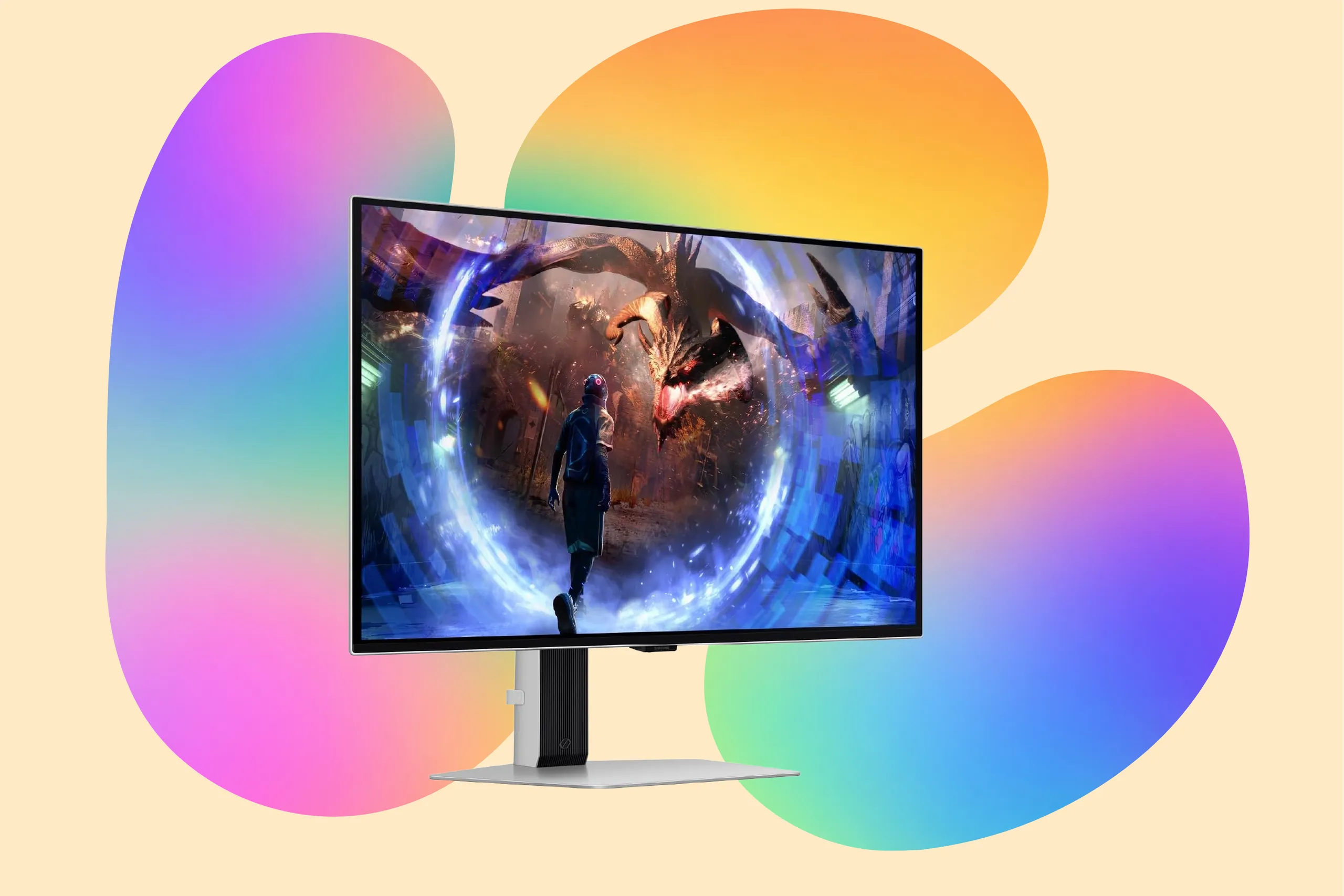 Samsung OLED Monitors Drop to Best-Ever Prices for Prime Day 2026 Image may contain Computer Hardware Electronics Hardware Monitor Screen TV and Person