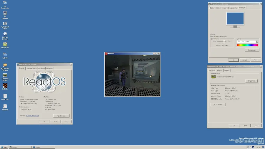 ReactOS Runs Half-Life on Real Hardware After 28 Years ReactOS with Valve