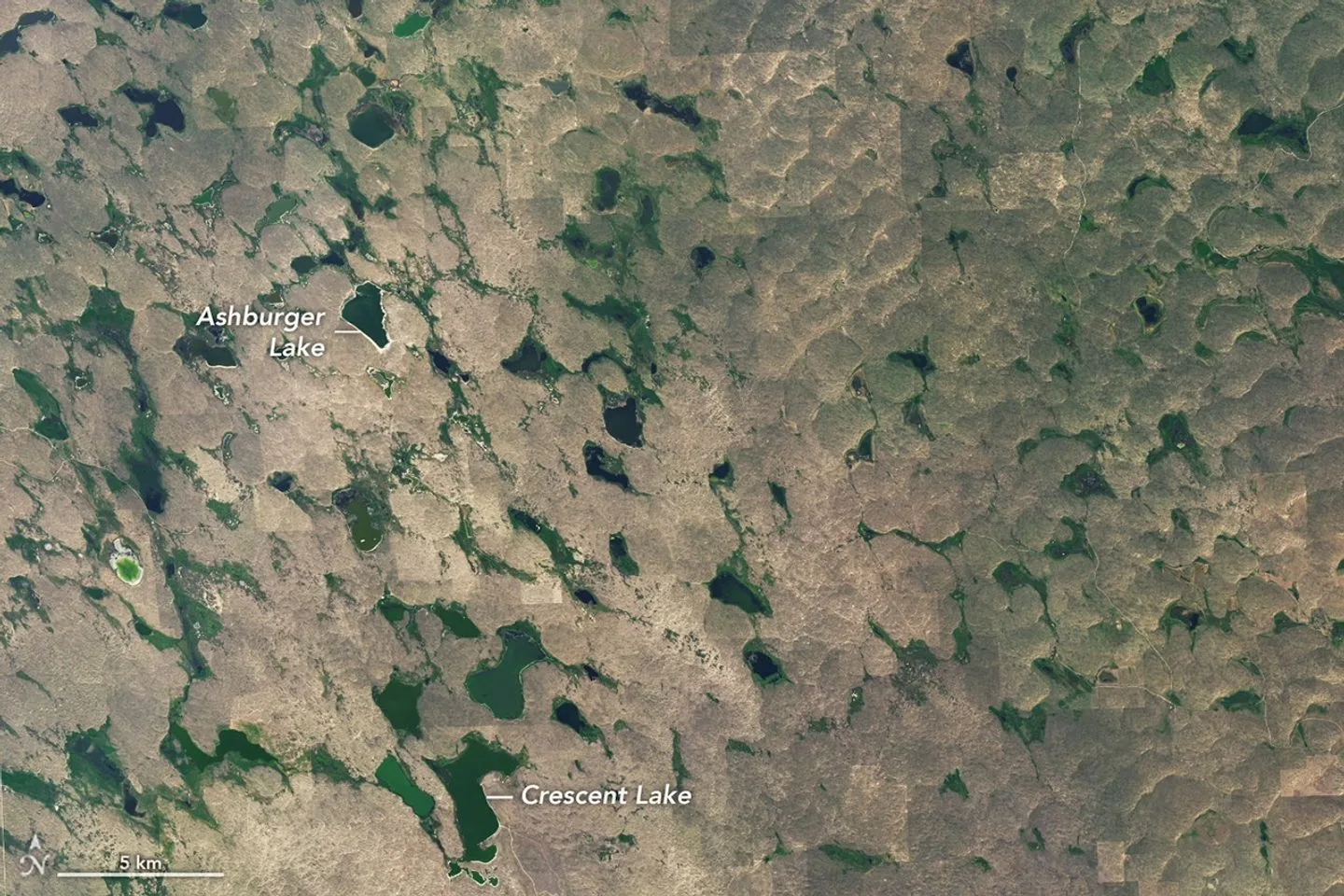 Nebraska Sandhills Explained: The Biggest Dune Field in the Western He Small, irregularly shaped lakes and marshy areas are interspersed among tan hills.