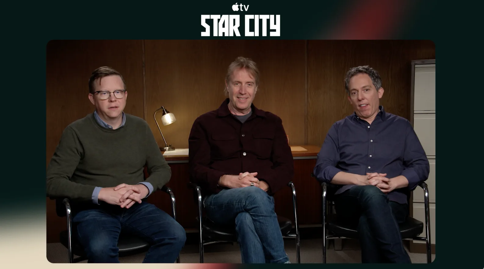 Star City on Apple TV+: The Best New Sci-Fi Thriller Explained three men in a press room