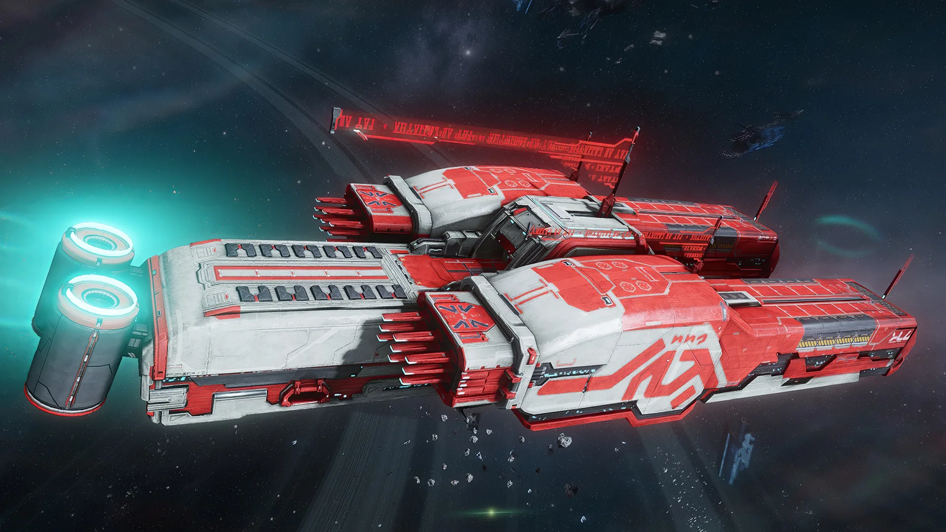 Warframe Constellations Update: New Dual Warframe and Railjack Revival Promotional screenshot from sci-fi game Warframe Jade Shadows: Constellations.