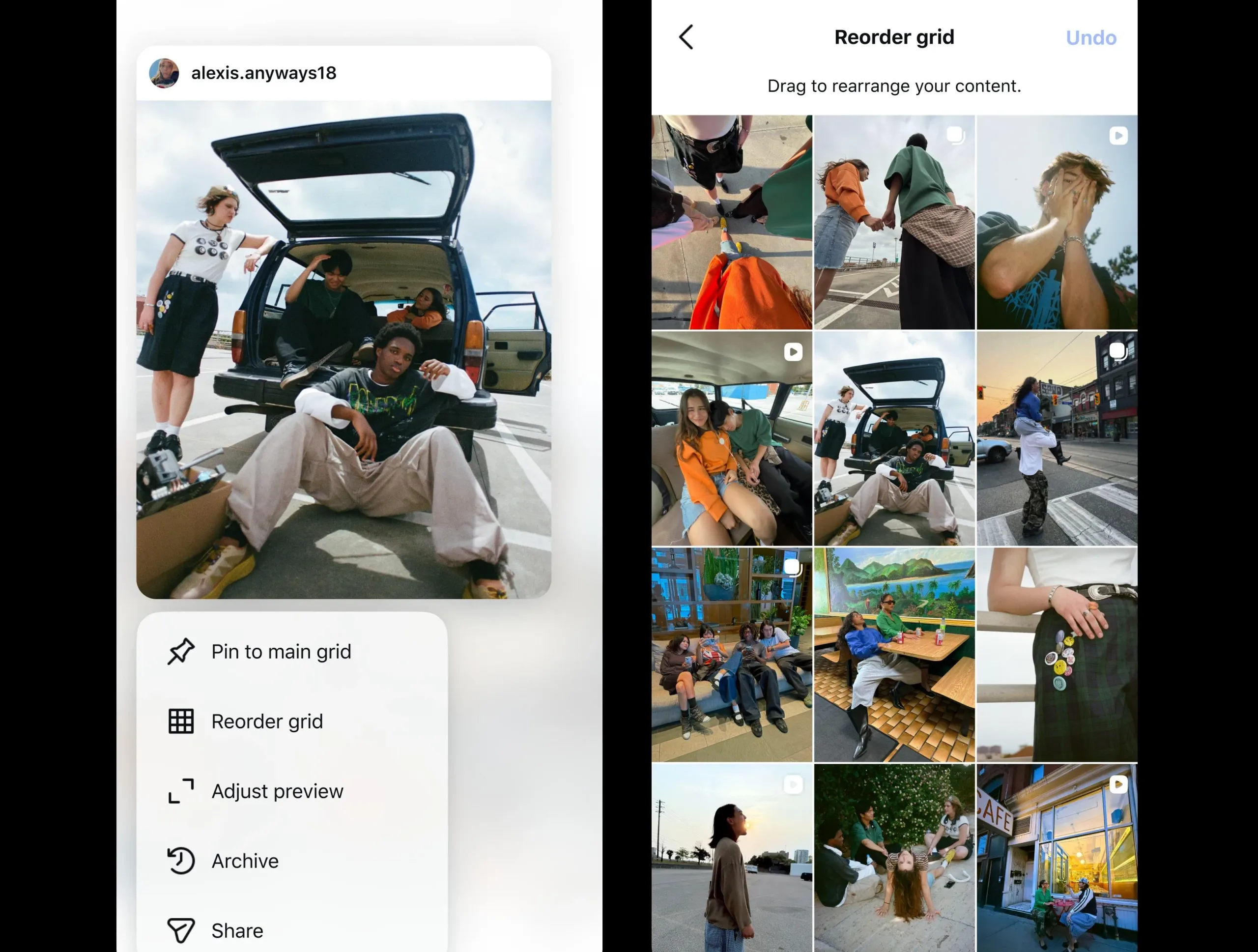 Instagram Grid Reorder Is Now Live for Everyone Instagram grid reorder