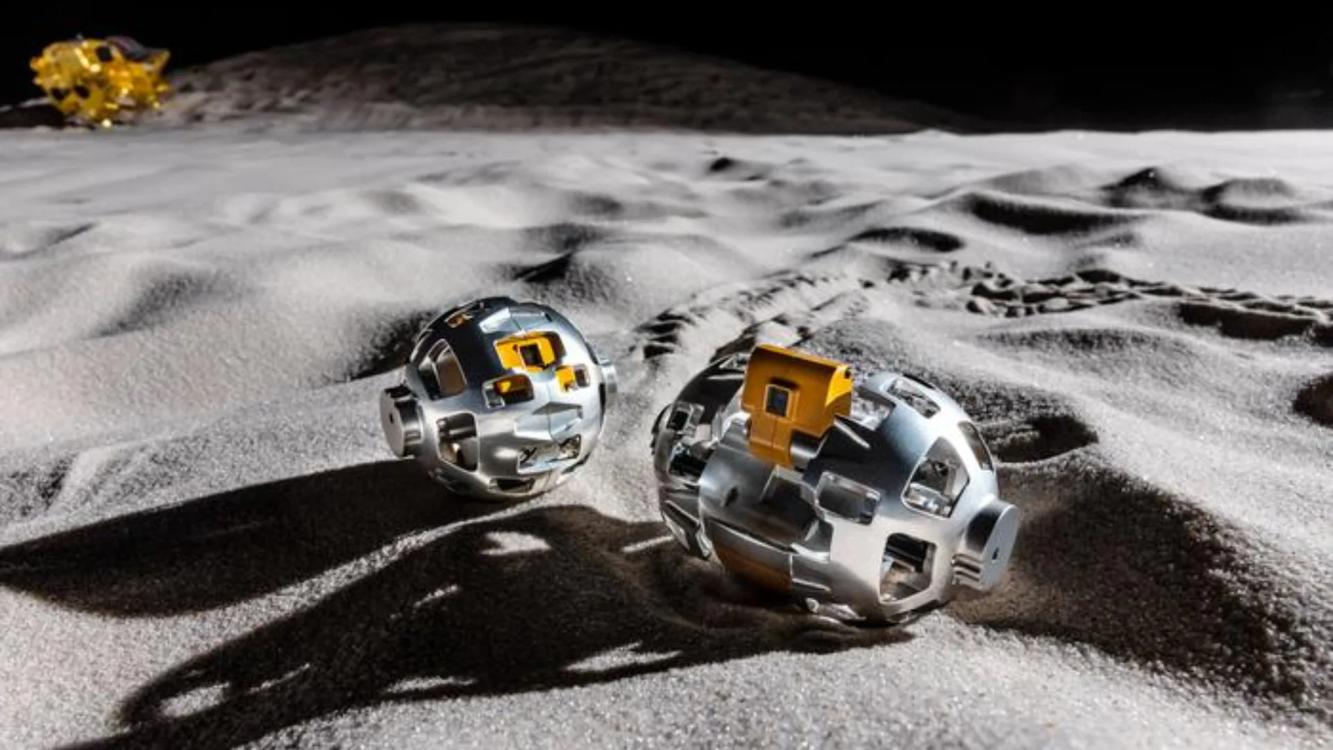Japan's Transforming Lunar Rover SORA-Q: Latest Results Explained SORA-Q lunar rover — An illustration of two metal rounded objects on the moon's surface.