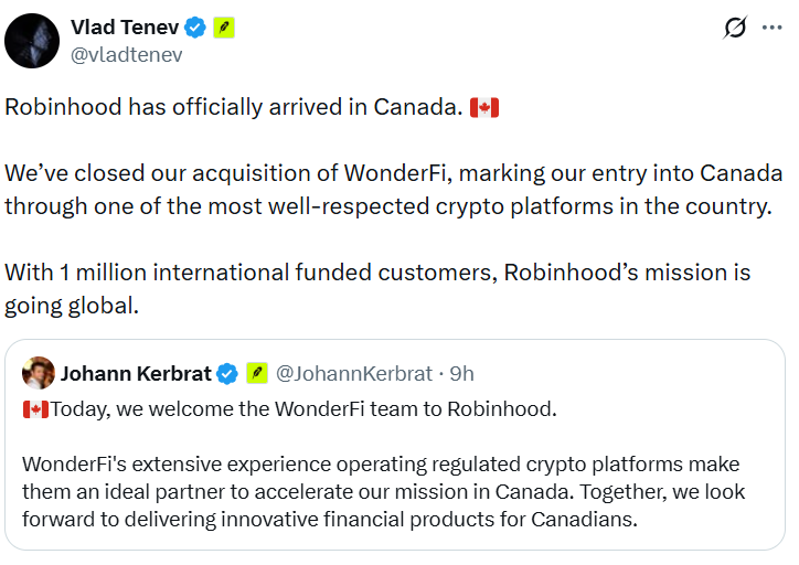 Robinhood Enters Canada With Surprising $180M WonderFi Deal source b056ec9b71