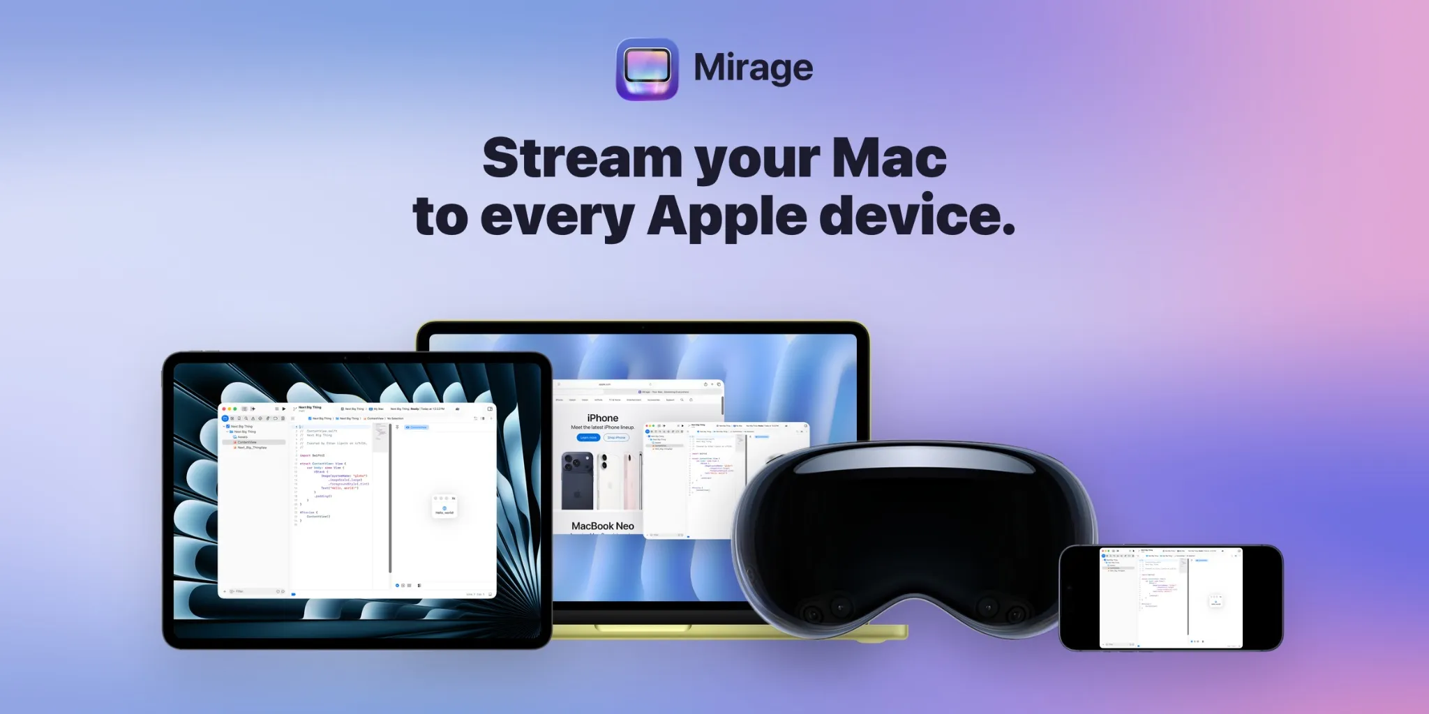 Mirage App: Best New Mac Screen Sharing for iPhone, iPad & Vision Pro source b4d4fb1361