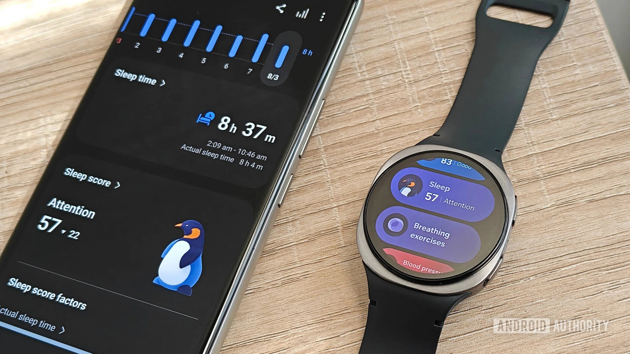 Samsung Health's New Vitals Dashboard: What It Needs to Get Right Samsung Health update 2026 — galaxy watch 8 next to a smartphone with sleep data
