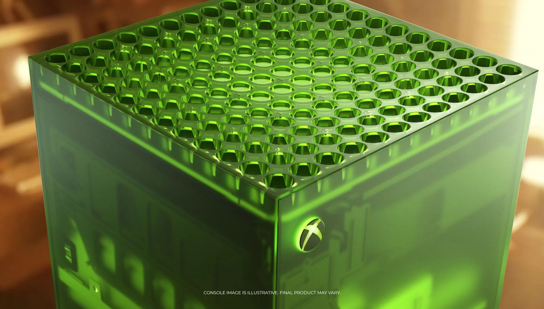 Xbox 25th Anniversary Edition: New Translucent Green Series X Revealed The top of the Xbox 25th anniversary edition.