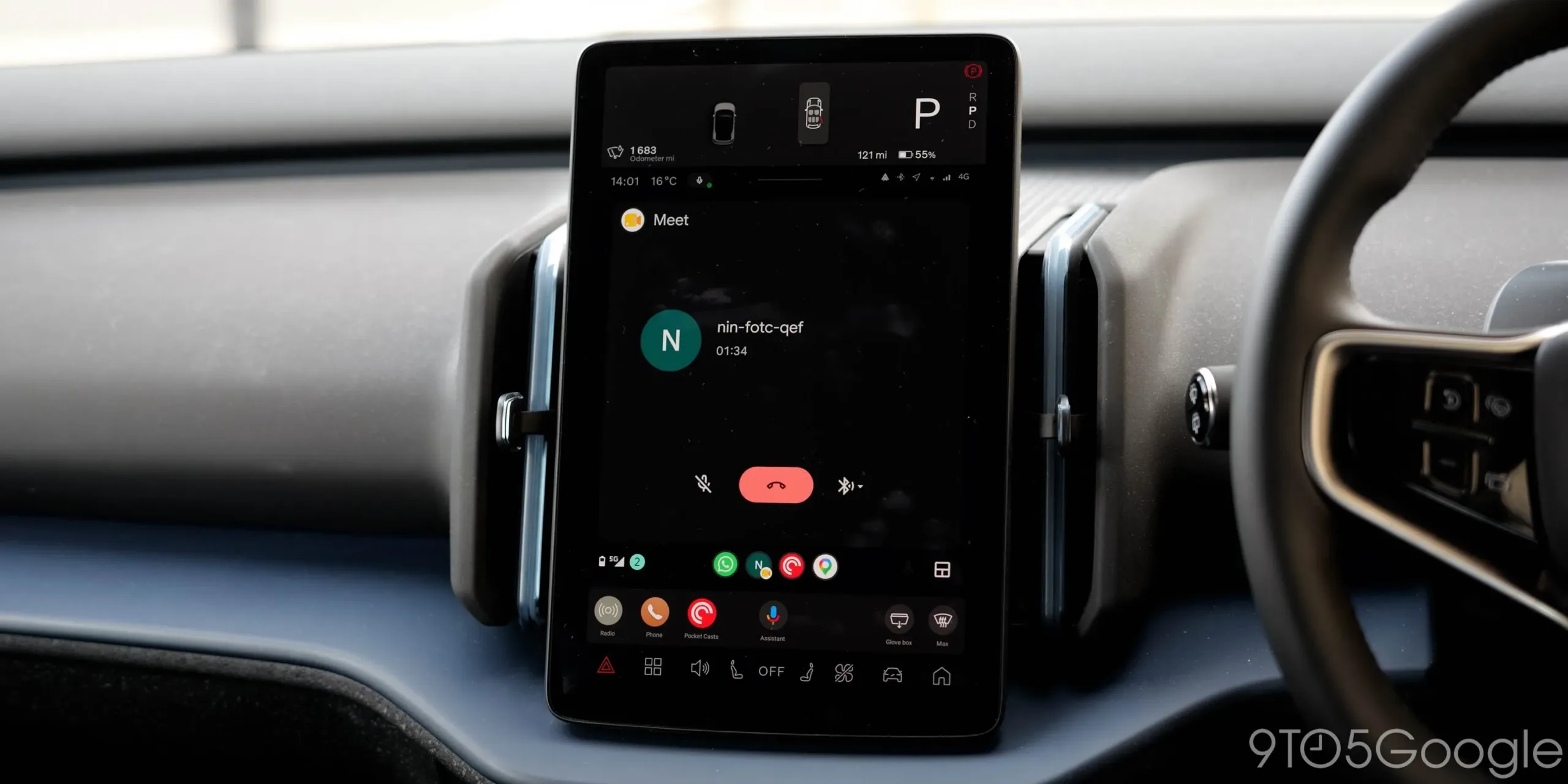 Google Meet for Android Auto Is Now Rolling Out — Here's What's New Google Meet Android Auto call screen