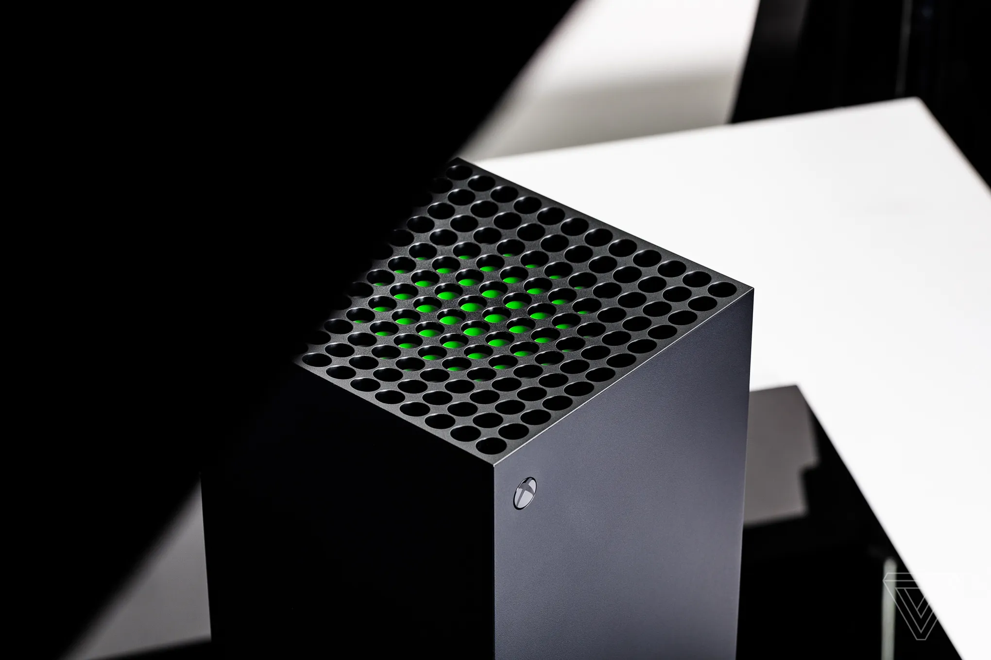 Xbox Business Models Face Major Rethink as RAMageddon Bites Picture of the Xbox Series X, showing its power button and vent.