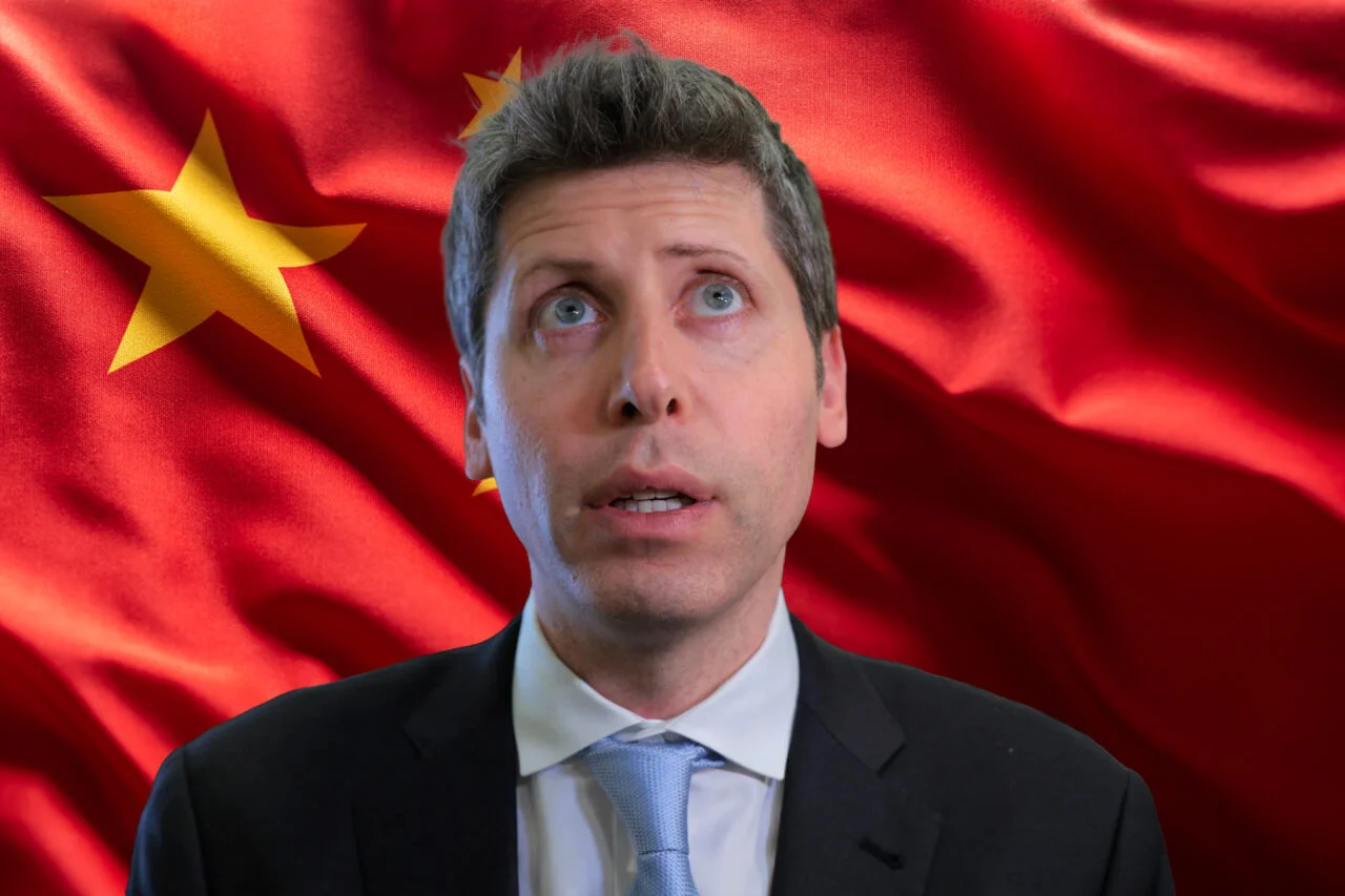 AI Security Backlash Is Becoming a Critical Industry Test OpenAI CEO Sam Altman seen against a Chinese flag background.