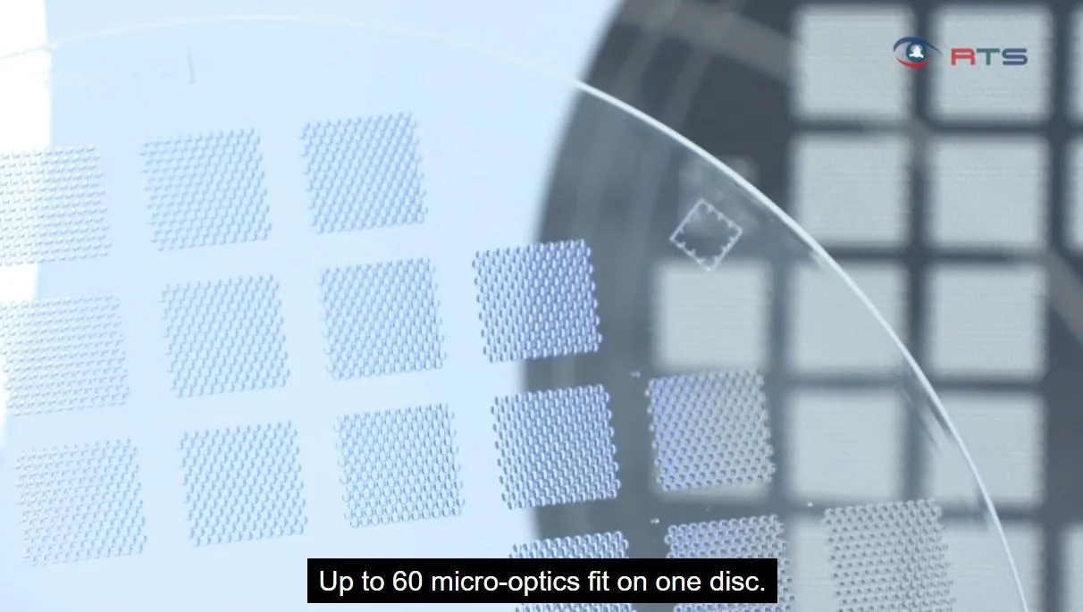 PlayStation Disc Factory Gets New Life Making Microlenses “Up to 60 micro-optics fit on one disc,” reads the auto-generated caption.