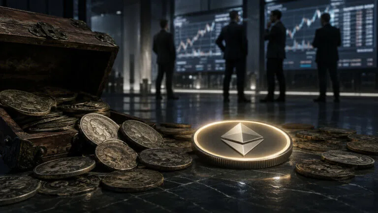 Lean Ethereum: Vitalik's 4-Year Plan Is a Major Test for Institutions Lean Ethereum — Antique vault door beside a glowing Ethereum symbol representing early Ethereum wallets entering today&#