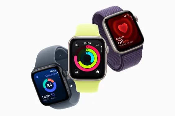 New iPad Pro and MacBook Pro: Apple's Major 2026 Lineup new iPad Pro — An image of three Apple Watch SE 3 models side by side showcasing different features: heart rate, sleep s