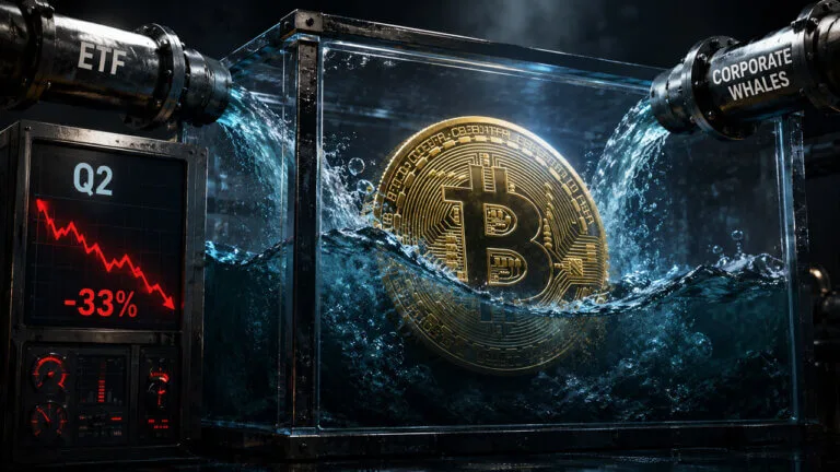 Bitcoin Treasury Sell-Off: K Wave's $64.2M Exit Explained Bitcoin ETF liquidity tank shows corporate whale buying slows in Q2