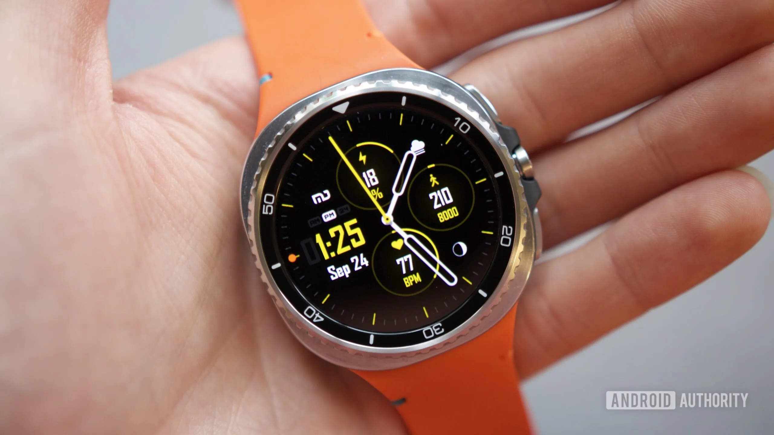 Galaxy Watch 9 Tease Puts AI Health at the Center Galaxy Watch 9 2026 — Samsung Galaxy Watch 8 Classic with a WatchMaker watch face.
