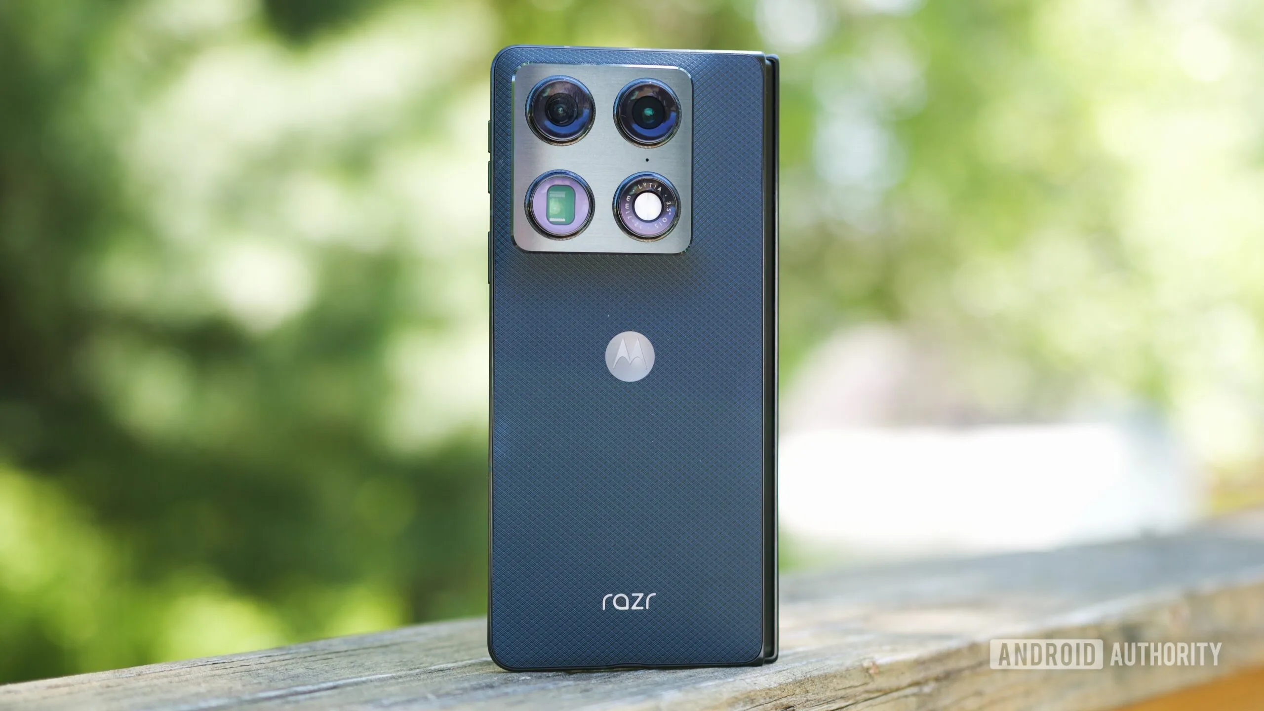 Best Foldable Phone 2026: Why You Should Wait 2 More Months The Motorola Razr Fold standing upright outside.