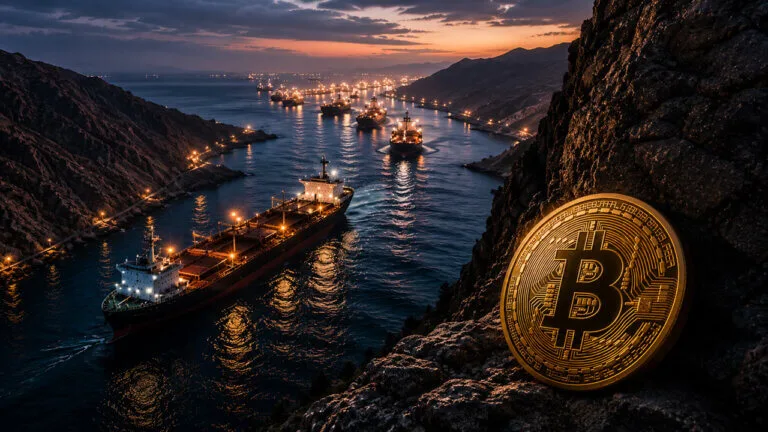 Bitcoin Price Holds Above $62K as Hormuz Oil Shock Tests Crypto Market Bitcoin price 2026 — Bitcoin and Strait of Hormuz tanker route as oil markets react to the July 17 deadline