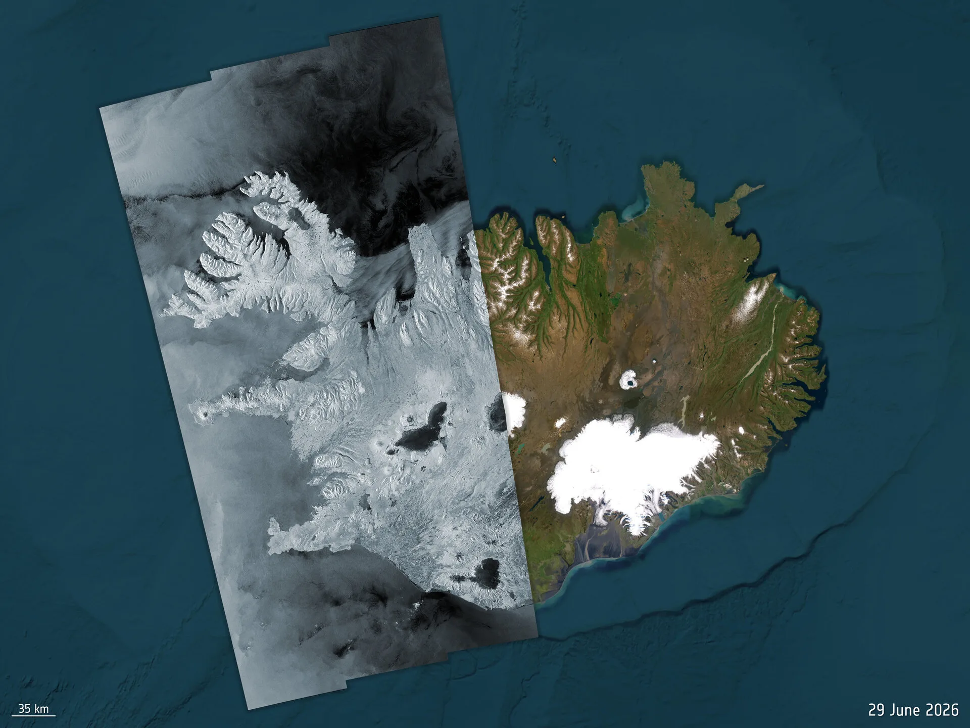 ESA's Best Space Images from Late June and Early July 2026 Western Iceland – one of the last images from Sentinel-1A