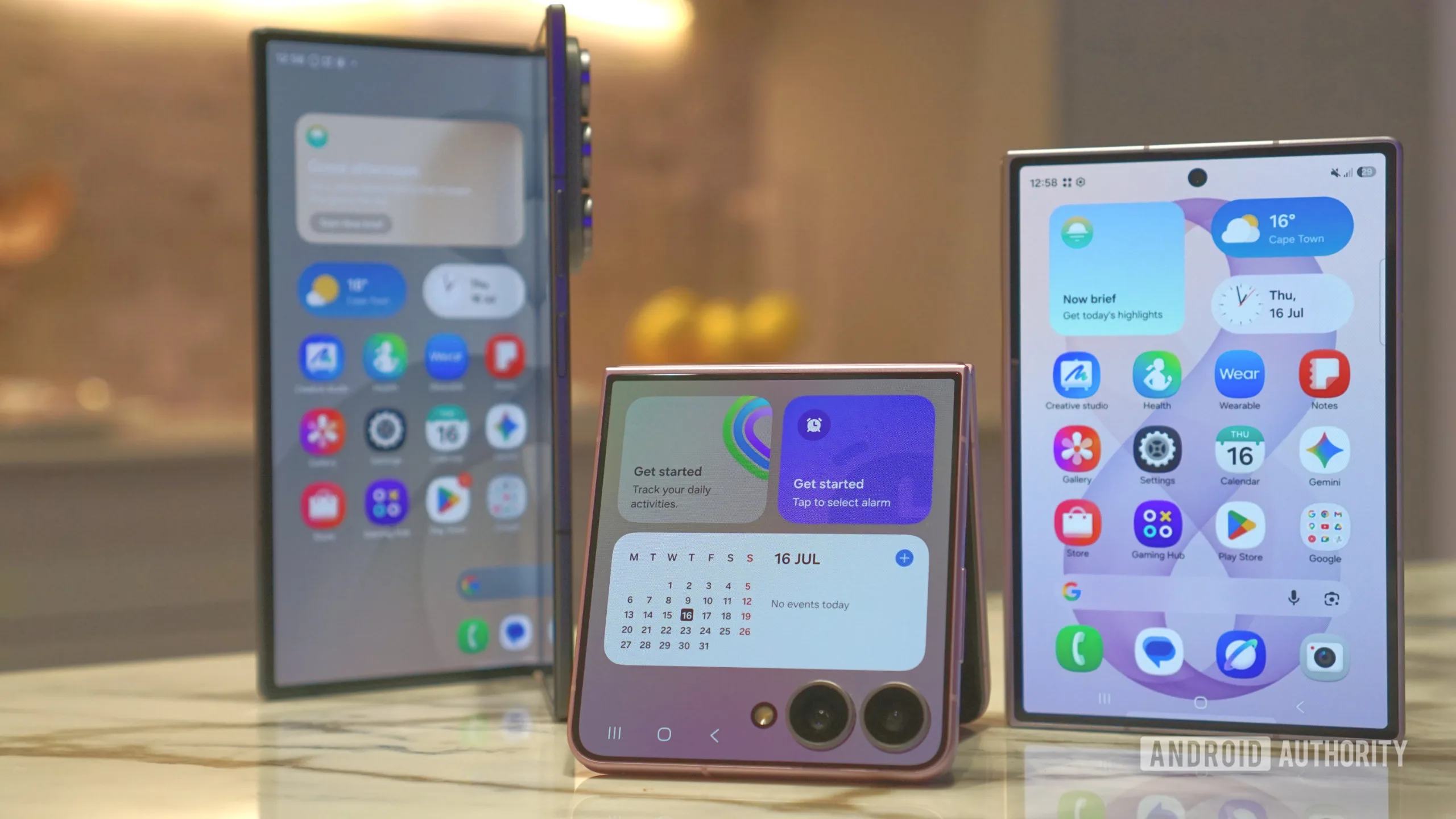 Samsung’s Galaxy Z Fold 8 battery rating drops to 1,200 cycles Galaxy Z Fold 8 battery — Samsung Galaxy Z8 family Z Fold 8 Z Fold 8 Ultra Z Flip 8 on table