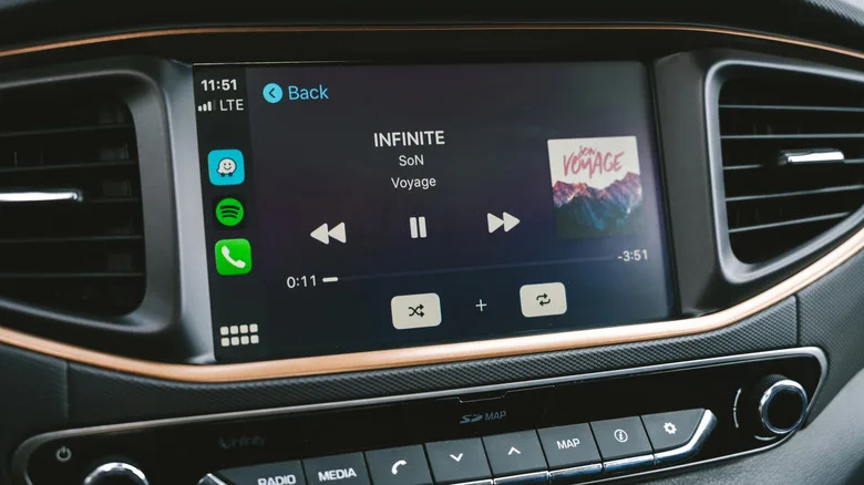 Apple CarPlay Audio: 5 Expert Fixes for Better Sound Music playing on a car display via an Apple CarPlay connection.