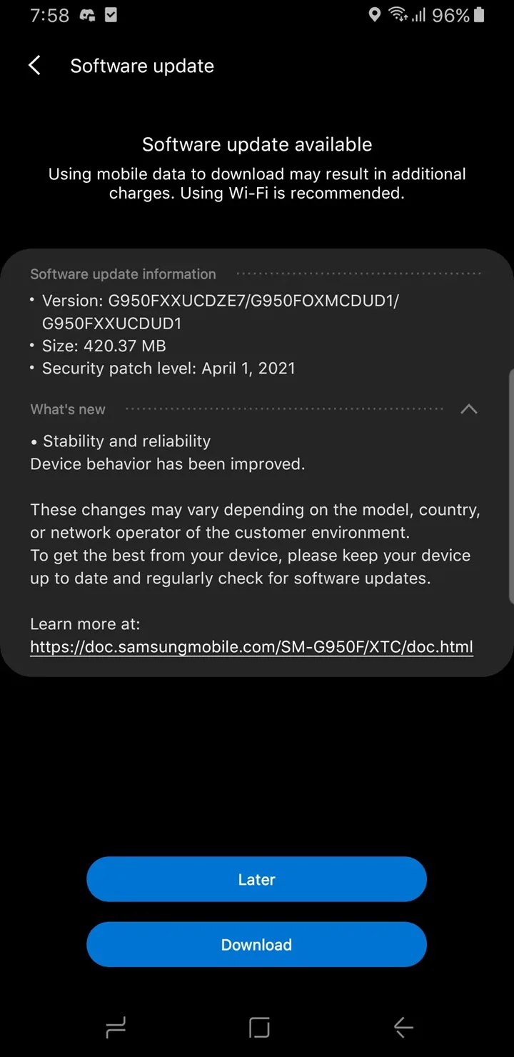 Galaxy S8 Update Reaches Global Models With an Unclear Fix Galaxy S8 update — Samsung-Galaxy-S8-August-2026-update