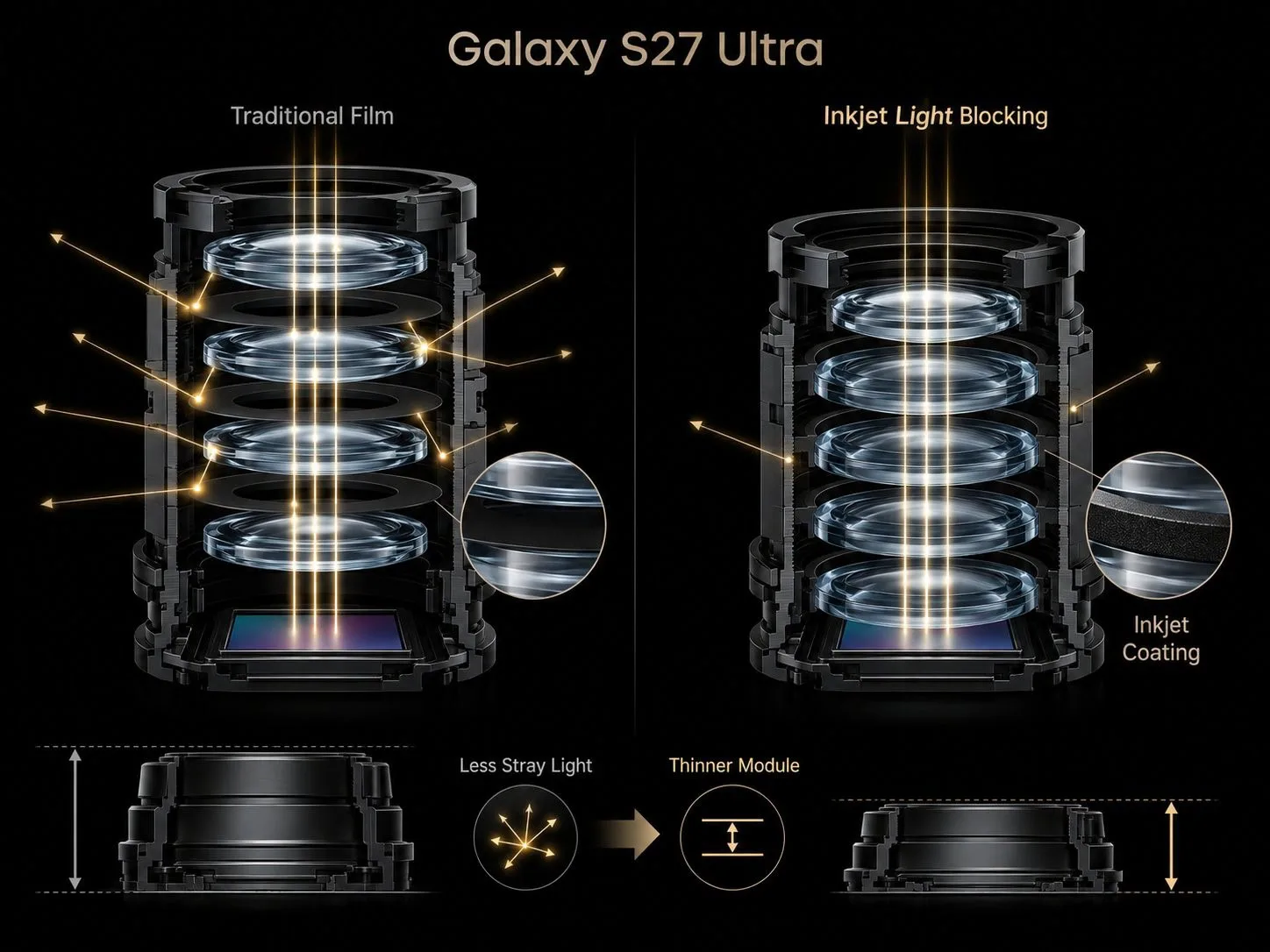 Galaxy S27 Ultra Camera Could Get a Key Slimming Upgrade s27 camera lens inkjet